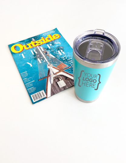 Two 20oz stainless steel tumblers included in the combo