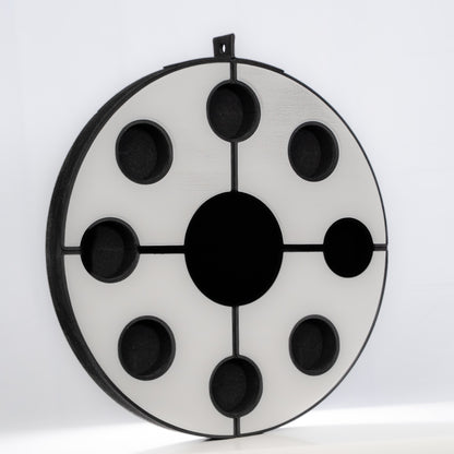 Round floating table - Black & Titanium