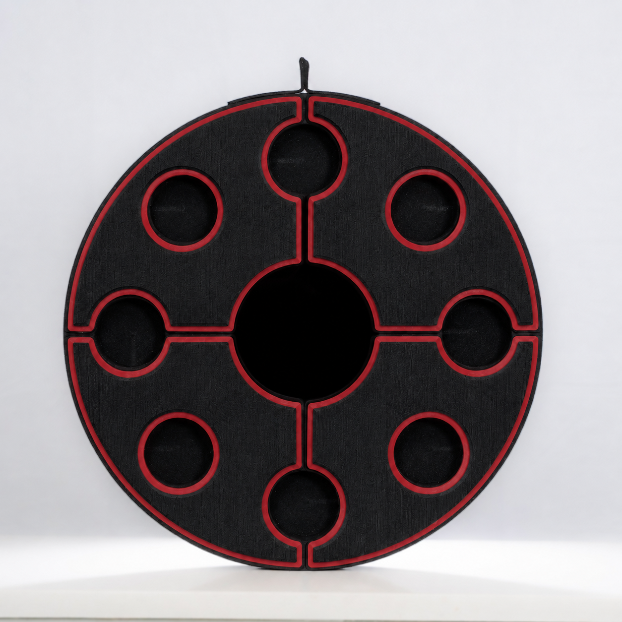 Round floating table - Black & Red