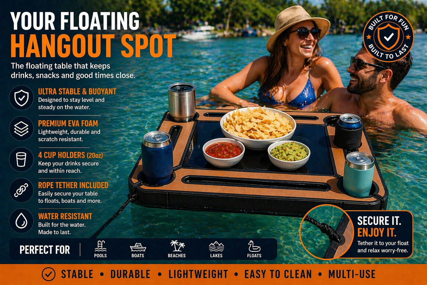 Your floating hangout spot - features