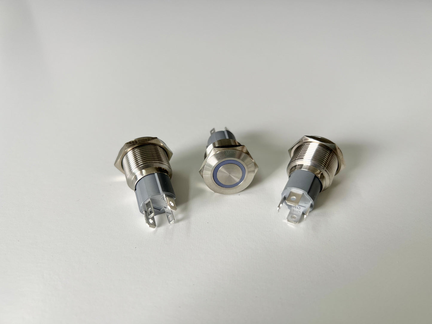 Stainless Steel Push Button 15A - LED Ring / 12V